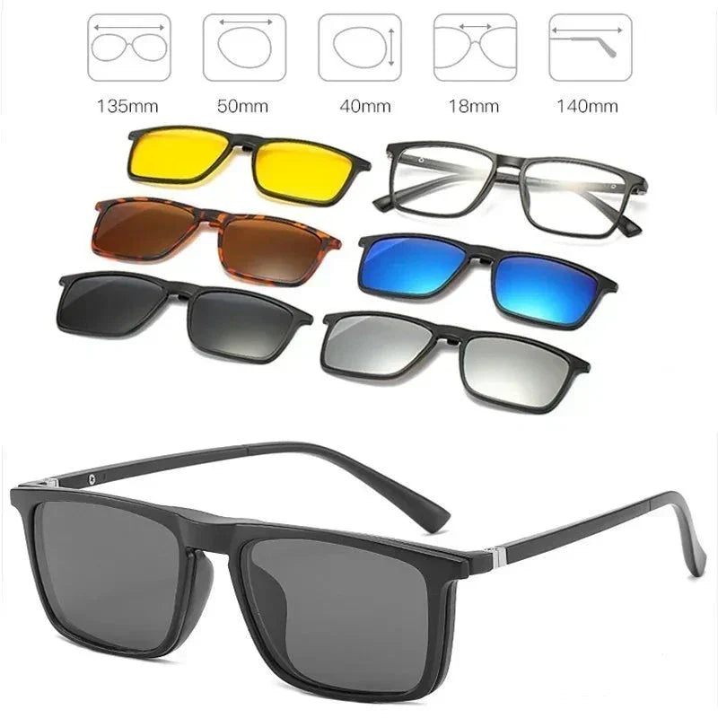 Óculos de Sol Magnético 5 Em 1